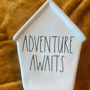 Rae Dunn New Ceramic “ADVENTURE AWAITS” Piggy Bank